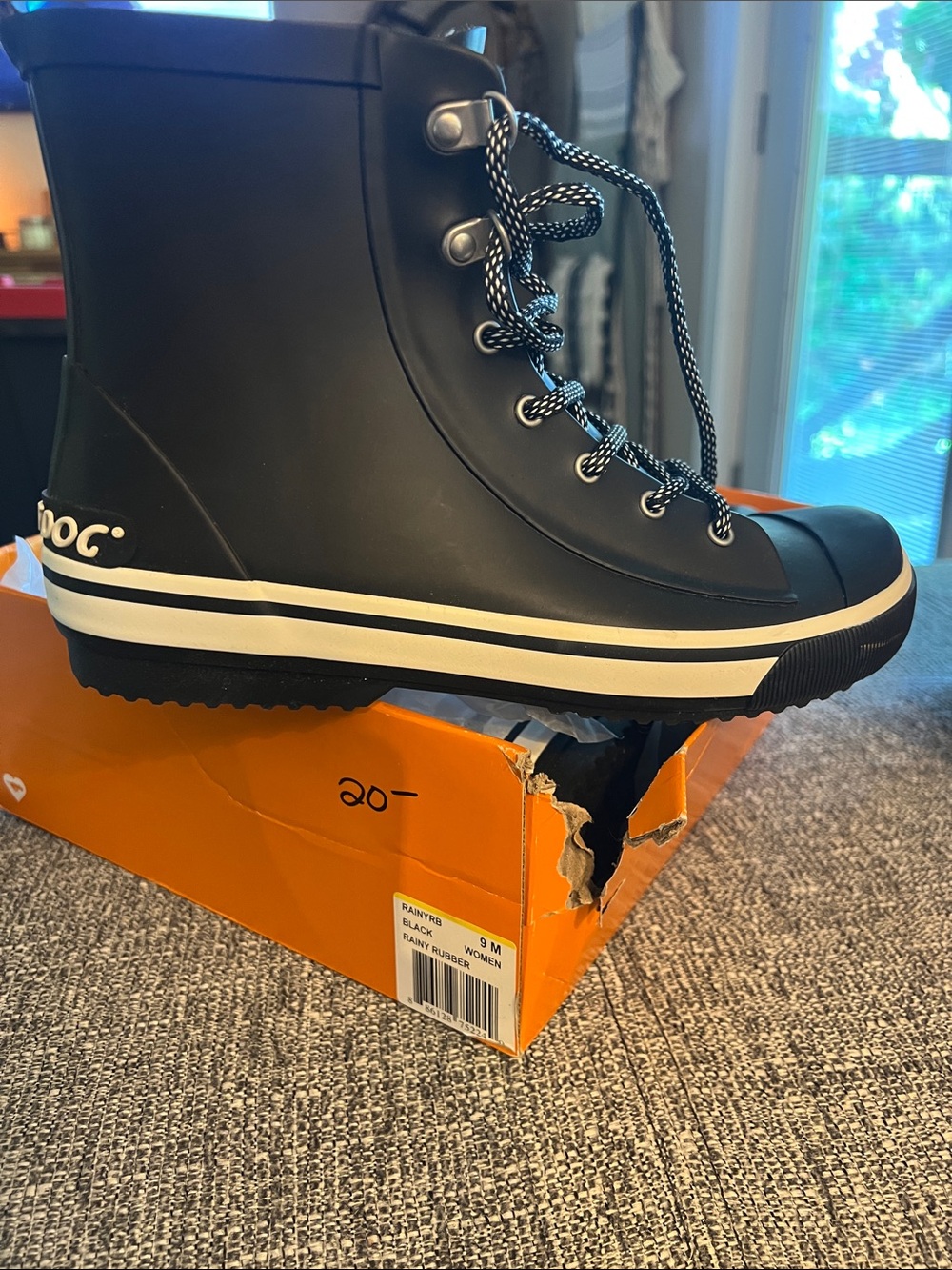 Black Rocket Dog Rainboot Sneaker for women - Waterproof Lace-Up